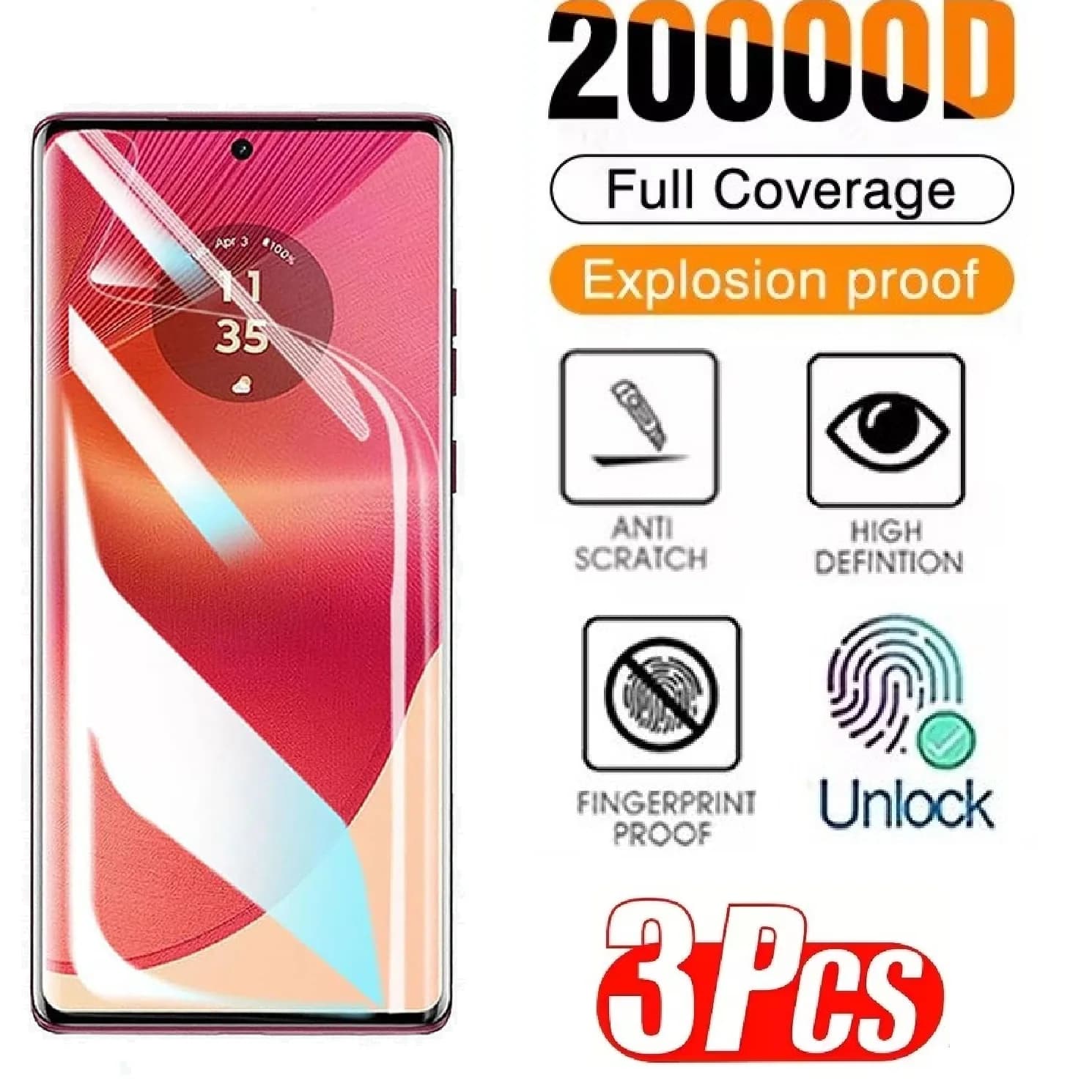 Película de Hidrogel para Motorola Moto G10 G20 G30 G50 G60 G100 G200 Protetor de Tela