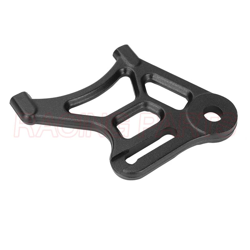 Suporte de freio racing preto para Surron Light Bee S vista frontal em fundo branco