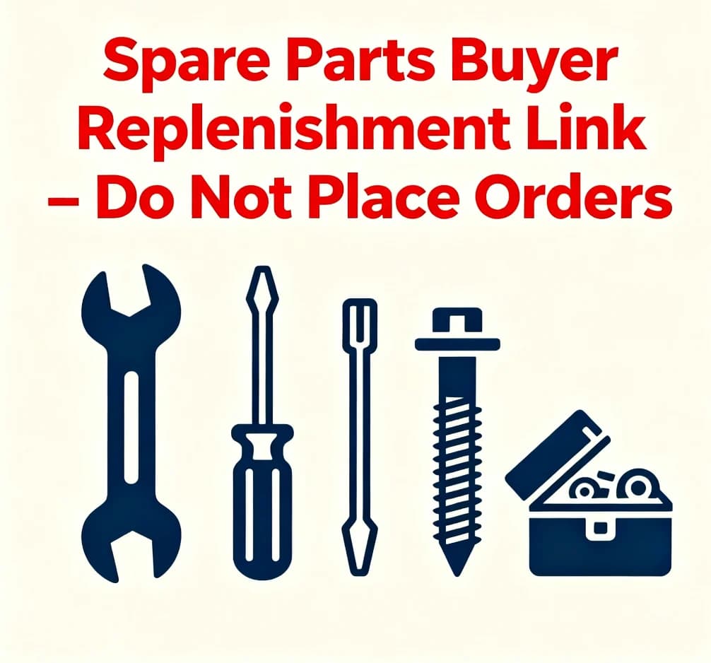 Link de reabastecimento do comprador de peças sobressalentes – Não faça pedidos