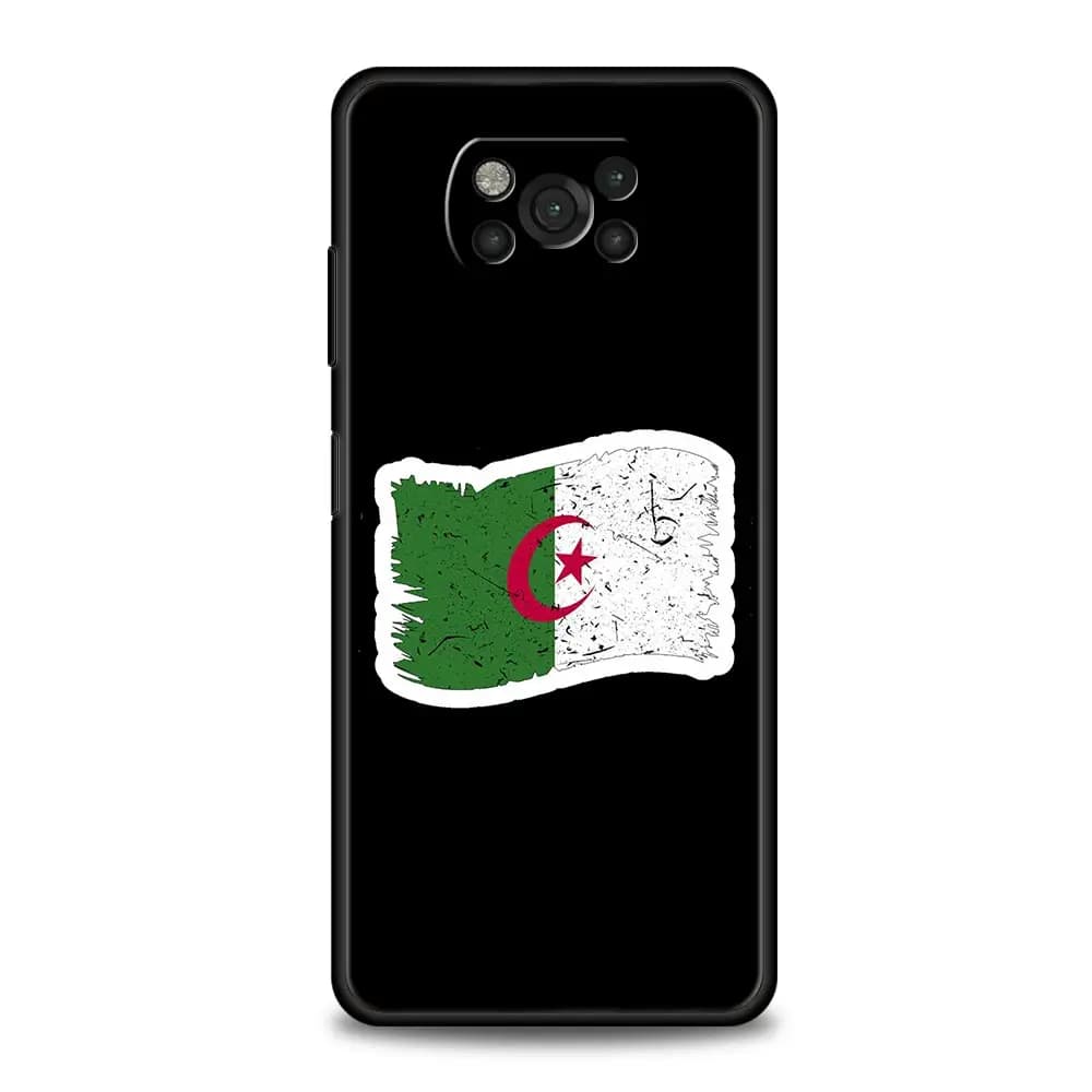 Capas de telefone com bandeira da Argélia para Xiaomi, modelos variados
