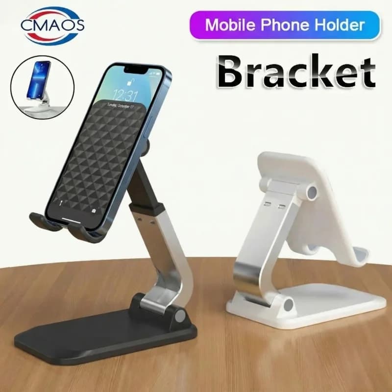 Suporte dobrável de mesa em ABS para celular, iPad, iPhone, smartphones e tablets