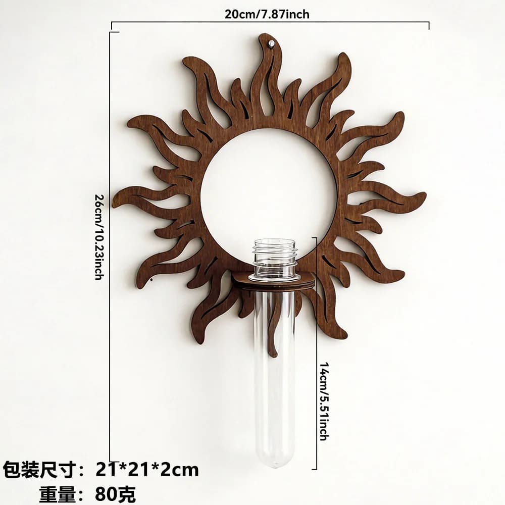 Novo produto: Prateleira de parede em formato de sol, artesanato em madeira, decoração simples para casa e quarto.