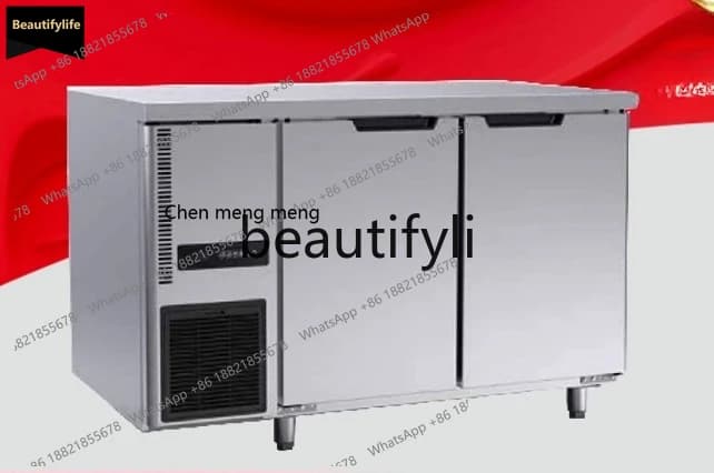 Balcão Refrigerado Comercial A601, Freezer, Armário Refrigerado, Mesa de Operação Horizontal para Manutenção de Frescor