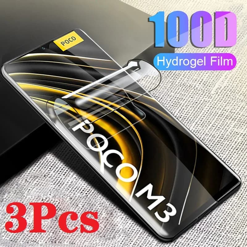 Filme de hidrogel transparente para Xiaomi Poco - 3 unidades