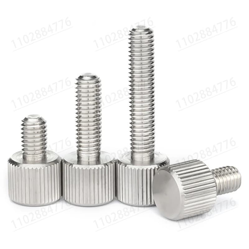 Parafusos de polegar DIVEDEER DB9 aço inox 304 prata cabeça serrilhada conjunto com 4 peças variadas