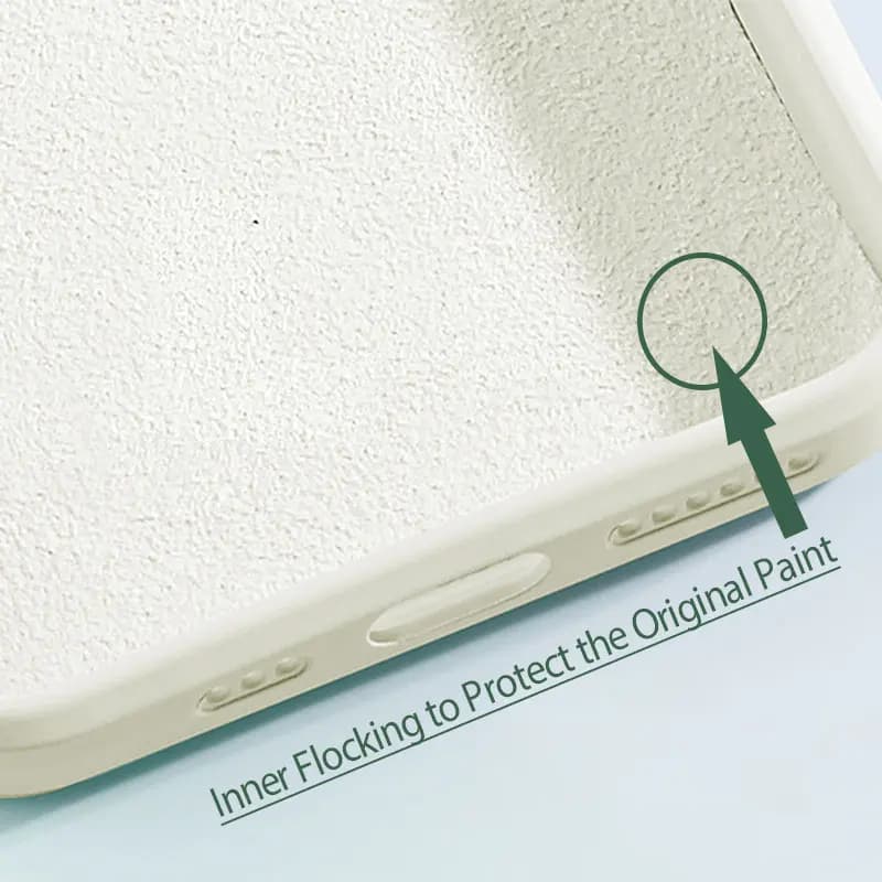 Detalhe interno da capa para Xiaomi Poco M5 com revestimento de flocagem para proteção do celular
