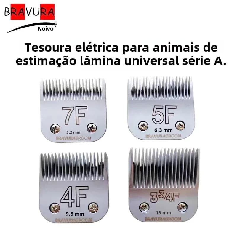 Conjunto de lâminas de precisão para tosa de cães profissionais série A com adaptadores compatíveis Andis Oster