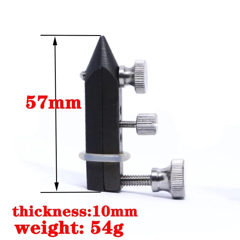 Mandíbula preta para vise de atado de moscas Royal Sissi, ajustável, 57mm altura, 10mm espessura