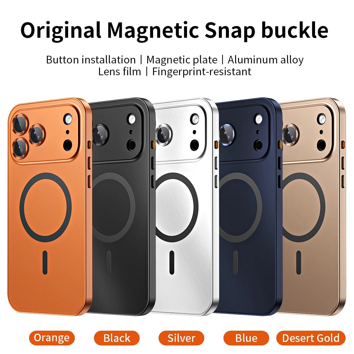 Luxuosa capa de telefone magnética de alumínio para iphone 12 13 14 15 16 17 pro max plus 17 lente de ar capa protetora de vidro de metal