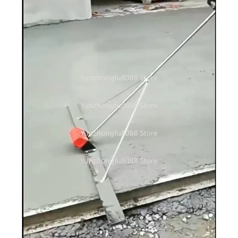 Régua niveladora de concreto com bateria de lítio recarregável em uso