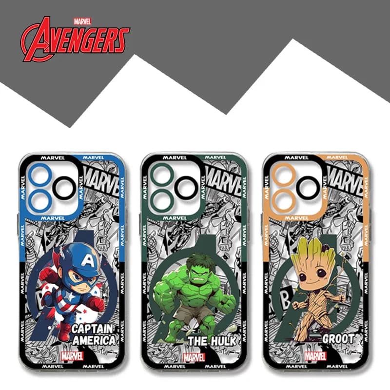 Capa de telefone Marvel Homem de Ferro e Homem-Aranha para Samsung Galaxy