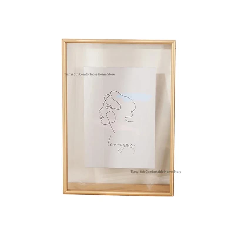 Liga de alumínio quadro transparente moderno simples pendurar uma parede amigos quadro acrílico nordic decoração casa porta retrato fypf