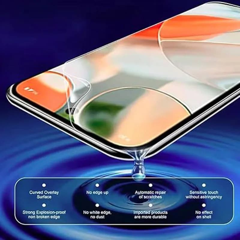 Protetor de tela hidrogel transparente para Motorola Moto G e Moto E com resistência a riscos e bordas curvas