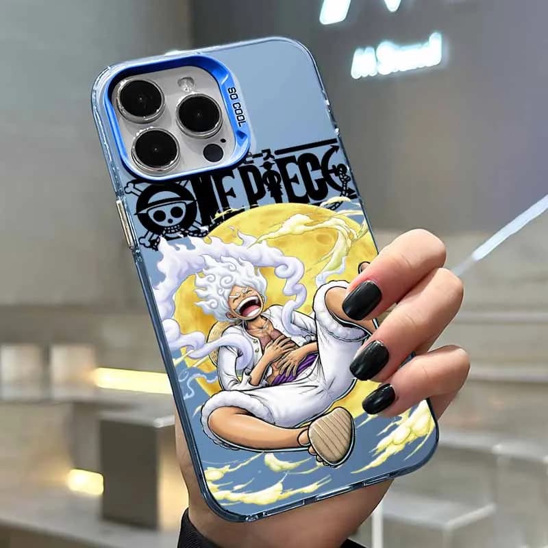 Capa azul para Xiaomi Redmi Note com arte do anime One Piece, material durável e design moderno