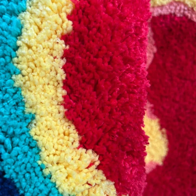 Handmade Palm Rug Forma Tufted Tapete De Pelúcia Macio Múltipla Cor Home Decor Sala Quarto Estética