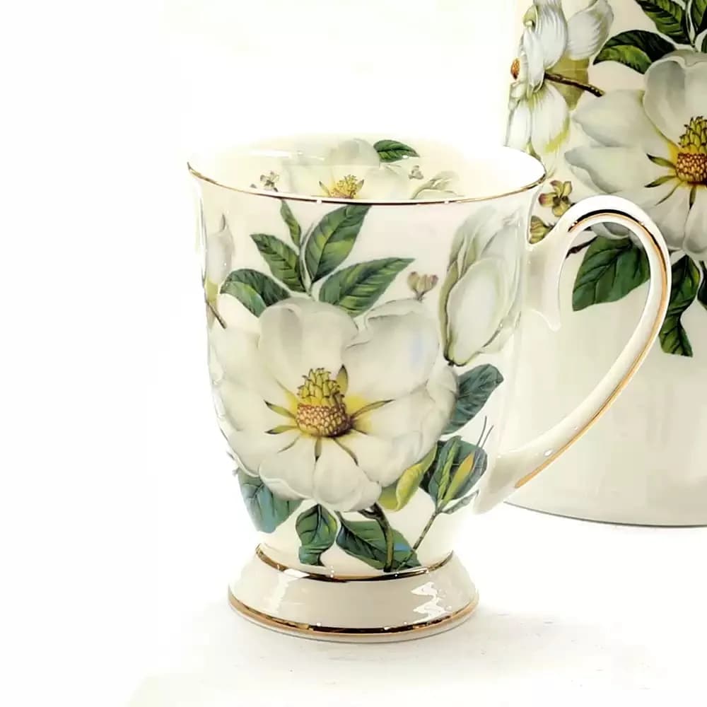 300ML, xícaras de café de porcelana de osso, design de camélia verde, canecas originais de porcelana, cerâmica e cerâmica para bebidas, presentes para convidados