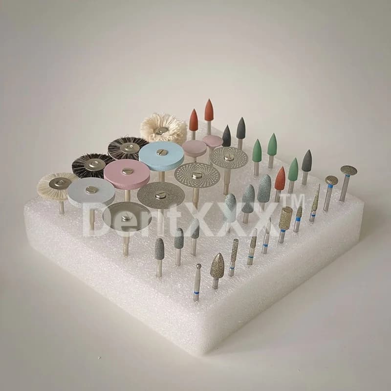Kit de polimento completo com 35 peças de polidores de laboratório
