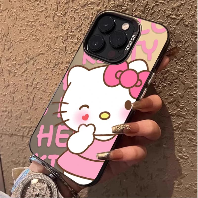 Capa Sanrio Rosa Hello Kitty para Samsung Galaxy A17 A16 A06 A07 A35 A25 A05 A05S A54 A55 A15 A34 A24 A14 A73 A53 A33 A13 A52 A32