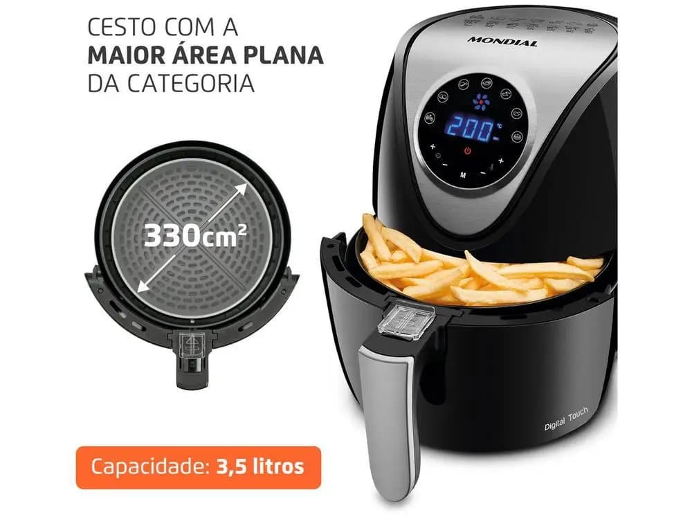 Fritadeira Elétrica sem Óleo/Air Fryer Mondial - 110V