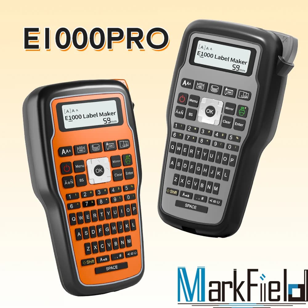 Impressora de Etiquetas Portátil E1000 PRO 203dpi Compatível com Brother TZe231 HSE231 FX231 Máquina de Etiquetas de 6-12mm