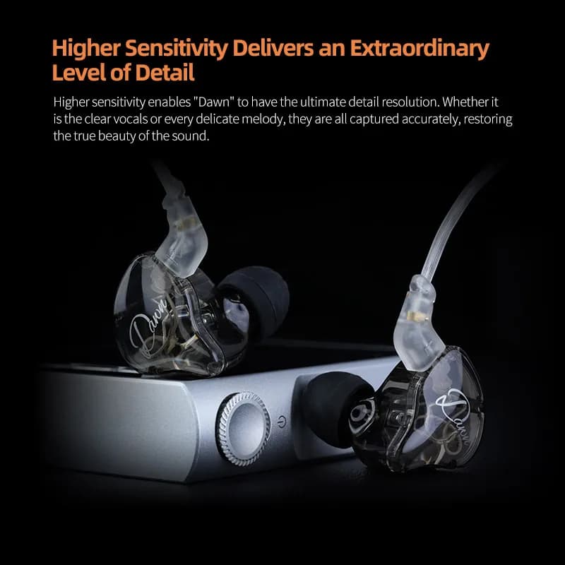 KZ Dawn Fones de ouvido Bass In Ear Monitor Fones de ouvido esportivos com cancelamento de ruído HIFI