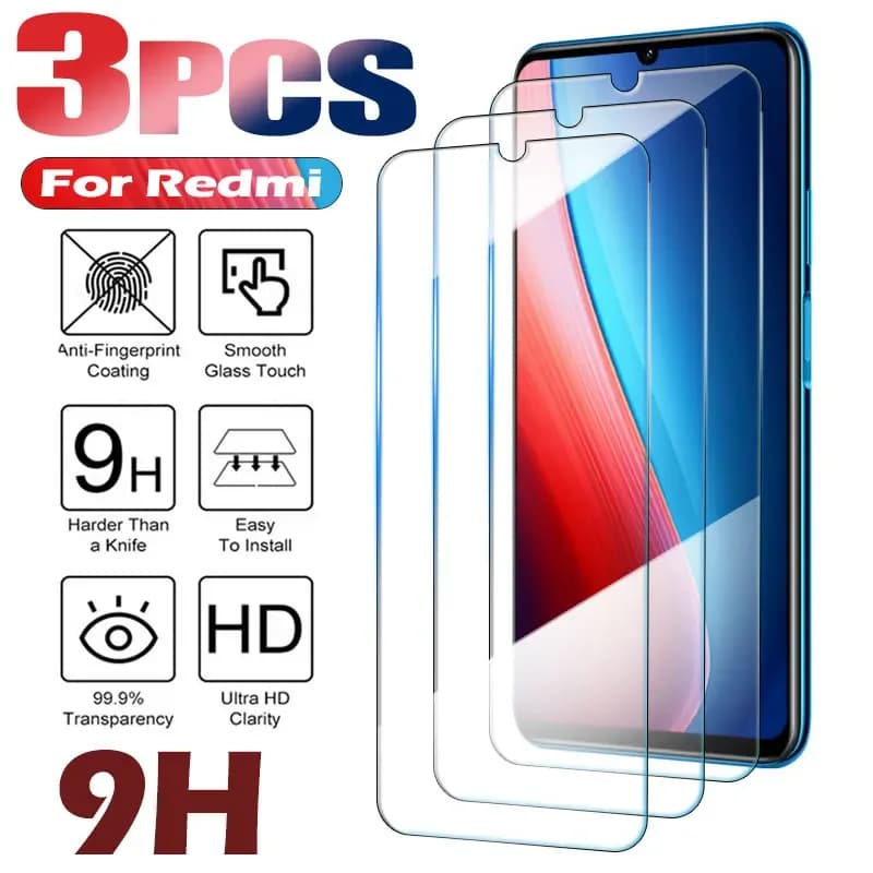 Protetor de tela de vidro temperado para Xiaomi Redmi