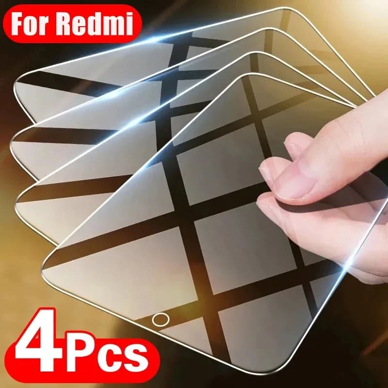 Protetor de tela transparente para Xiaomi Redmi, 4 unidades