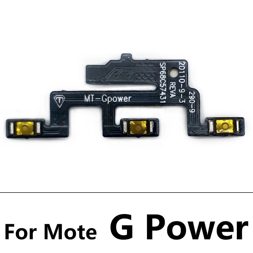 Cabo flexível botão liga desliga volume para Moto G Power com contatos dourados