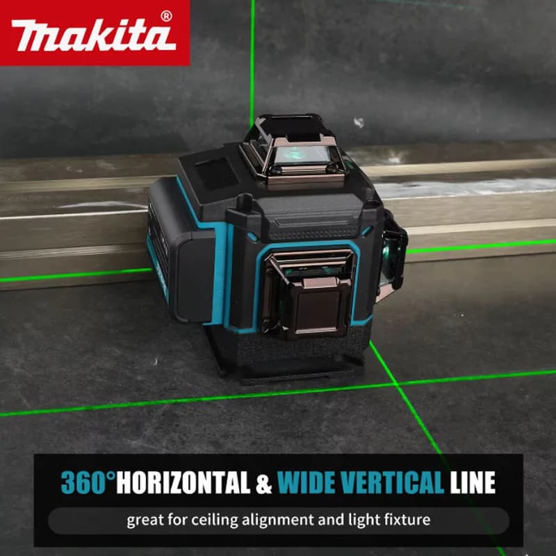 Nível a Laser Digital Makita 2026 para Uso Externo, 360 Graus, 16 Linhas, Autonivelante, Ferramenta de Linha Cruzada Vertical para Medição de Precisão