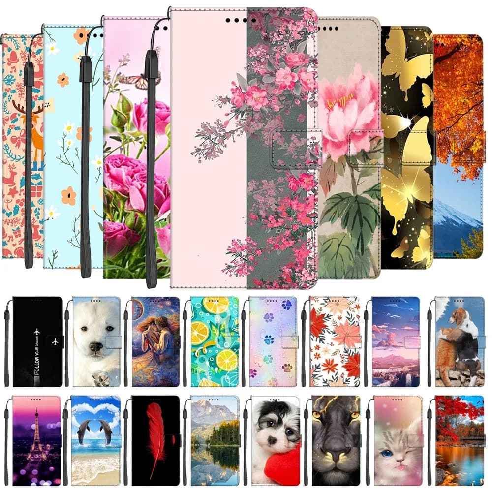 Estojos de couro para Samsung Galaxy, Tampa Flip, Carteira De Cartão De Luxo, Sacos De Telefone, Um 03 Cabo, A03S, M52, 5G, M53