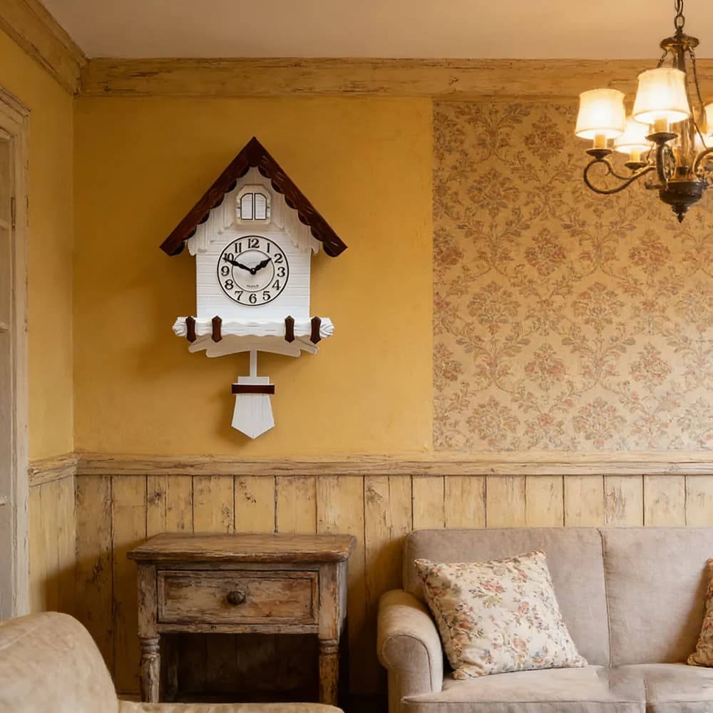 Relógio cuco vintage para decoração de parede de quarto infantil relógio cuccu design de desenho animado relógio de parede cuú quarto decoração de casa