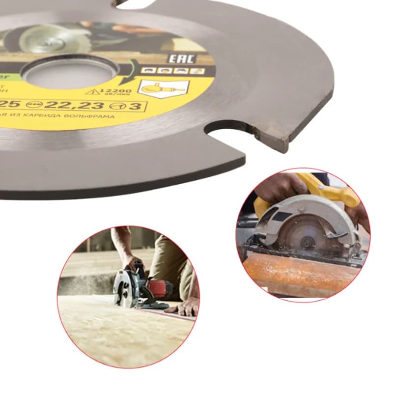 Disco de serra de liga dura prata 125mm com uso em serra circular para corte de madeira