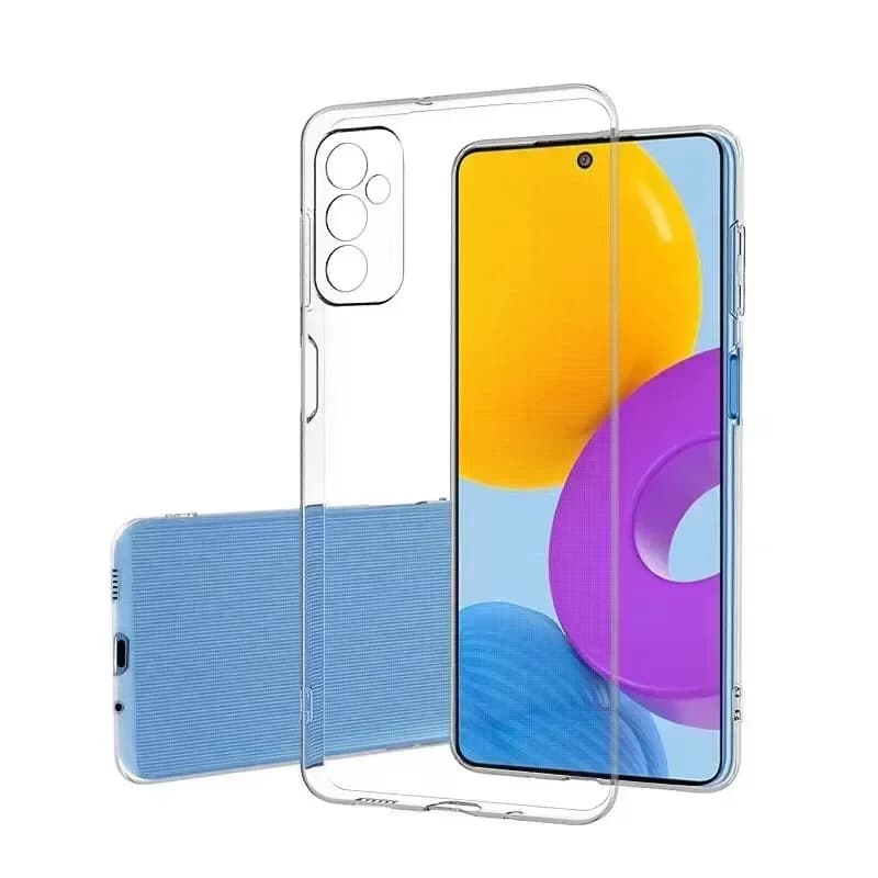 Caixa clara do telefone para Samsung Galaxy, silicone macio, tampa luxuosa, fina, 5G, M53, M33, M23, M13, M62, M52, M42, M32, M22, M12, M02, m02S, F23 e F13