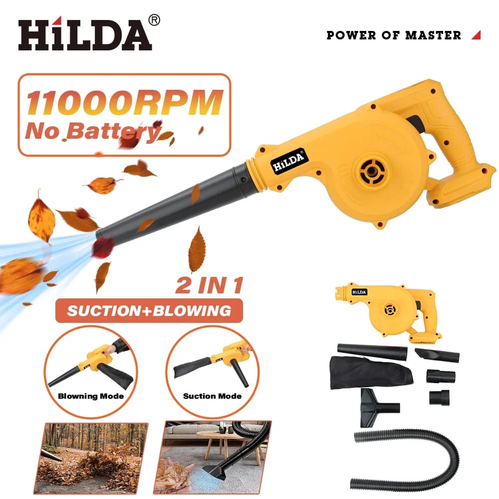 Ventilador de ar portátil Hilda 1000W com modos de sucção e sopro