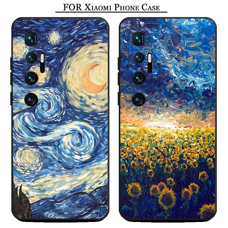 Capa de telefone Xiaomi Noite Estrelada Van Gogh girassóis