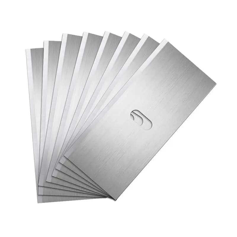 100 lâminas de corte de material prateadas para artesanato e emolduramento de quadros