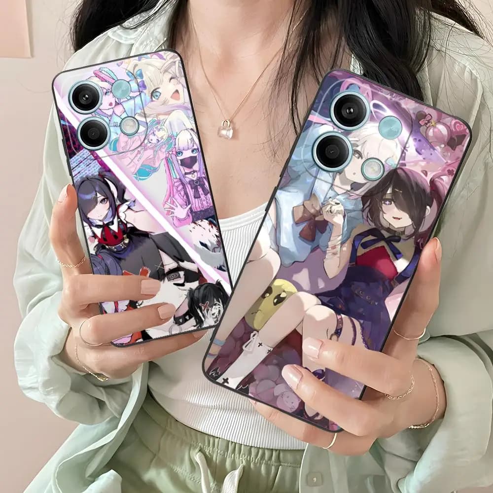 Capa para celular Xiaomi Redmi Note 14 com estampa anime Needy Girl Overdose multicolorida luxo
