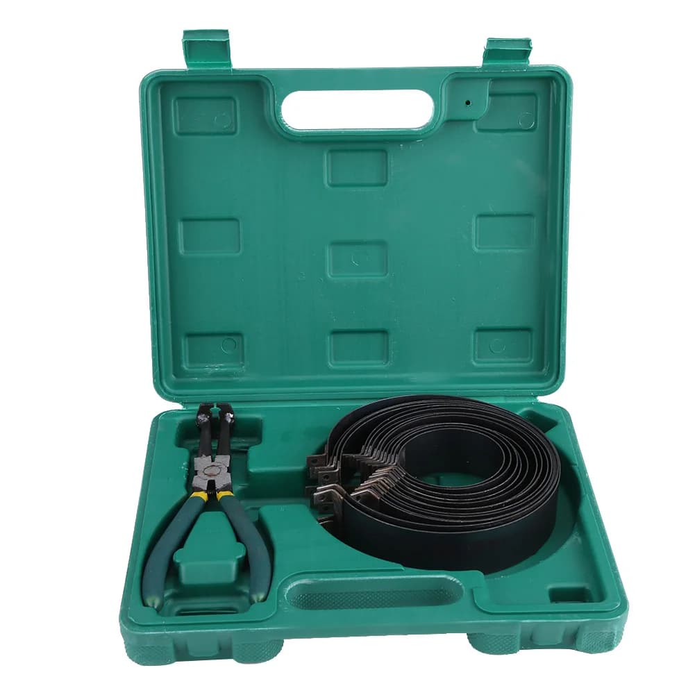 Kit de ferramentas profissional com alicate compressor e anéis de pistão em estojo verde
