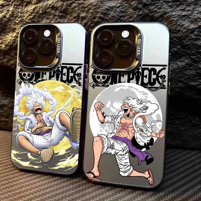 Capas de silicone para smartphone com design de personagens do anime 'One Piece'.