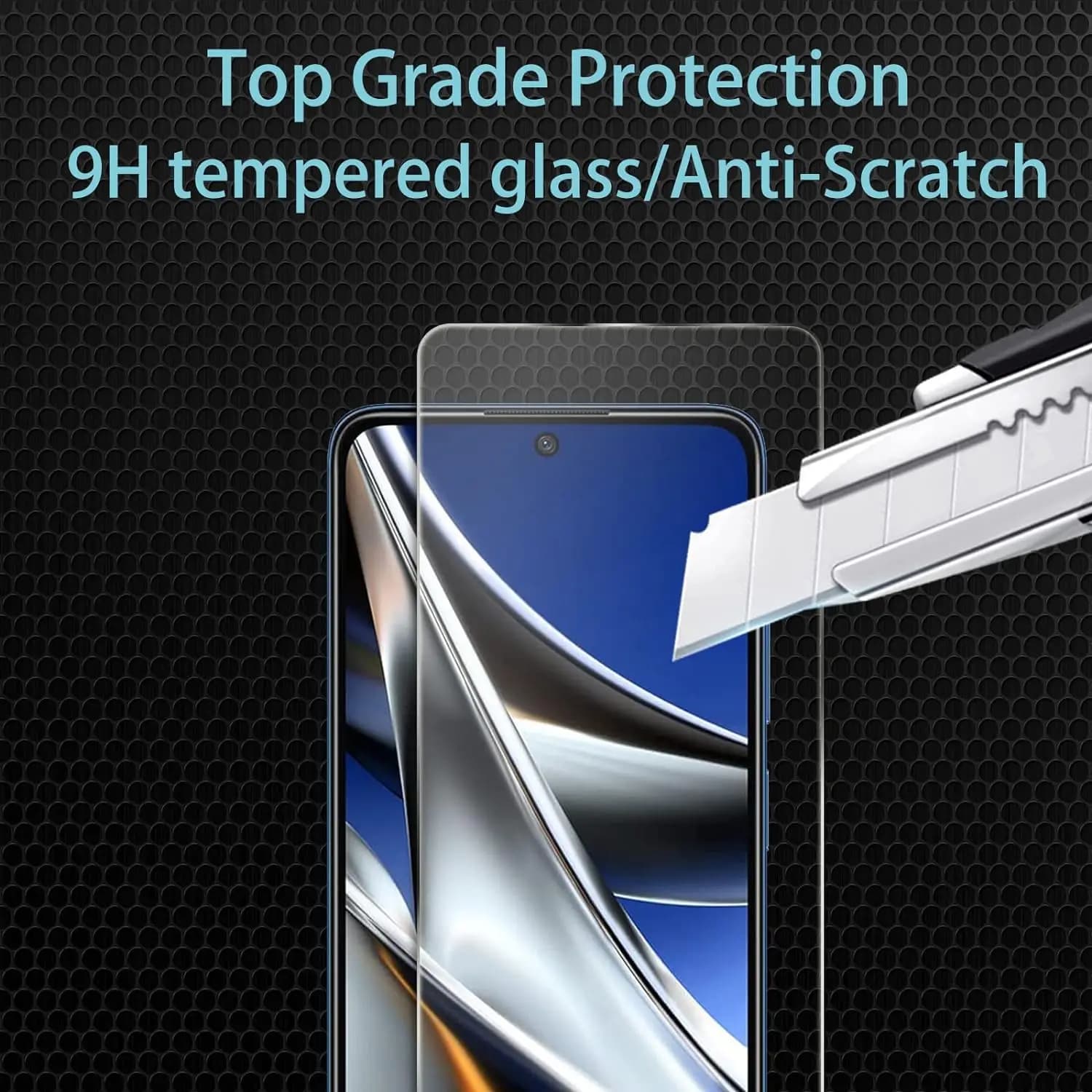 Vidro temperado 9H para Xiaomi Poco X3 Pro resistente a riscos com proteção superior anti-arranhões