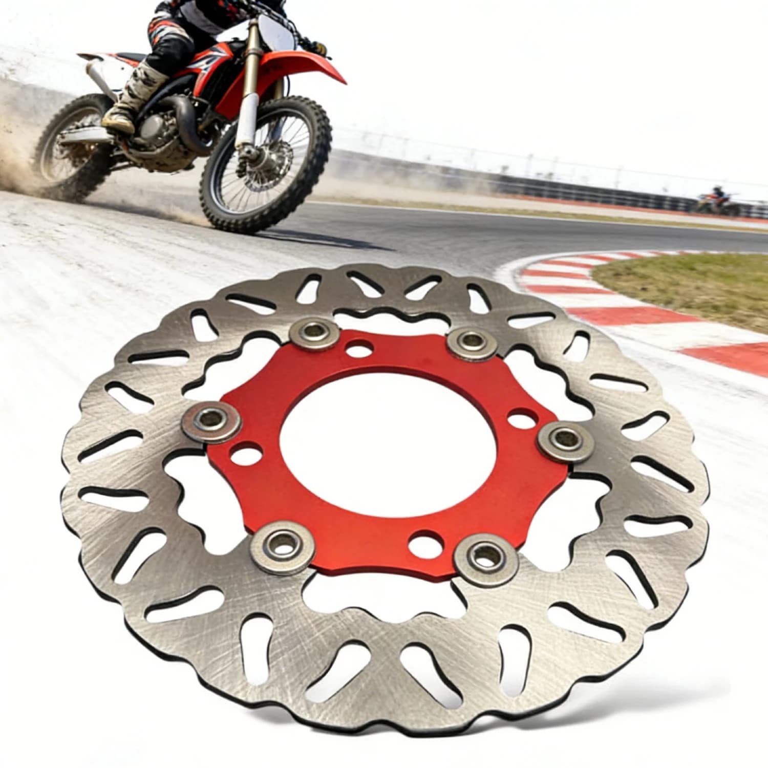 Disco de Freio Flutuante CNC de 220mm com 4 Furos para Motocicletas, Peças Powersports para CRF50 Yamaha SSR Surron, Acessórios para Bicicletas ATV e Dirt Bike