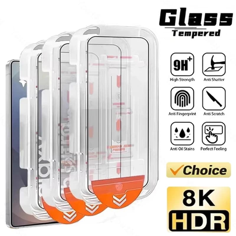 Película de vidro temperado transparente para Motorola com estojo transparente, 8K HDR