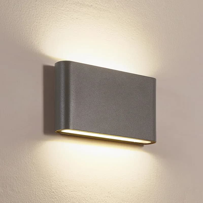 Luz de parede cinza estilo nórdico para interiores