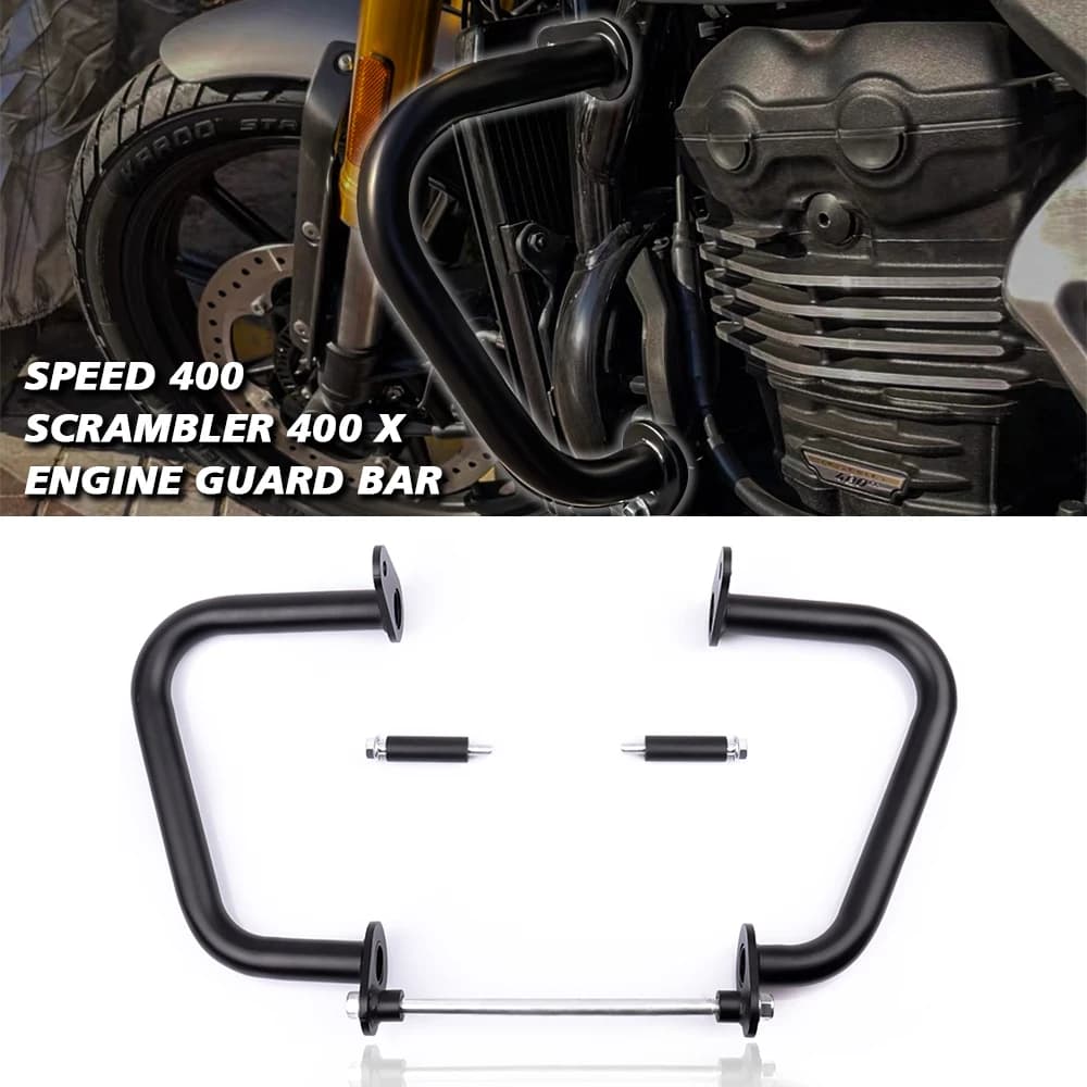 Para Triumph Speed 400 Scrambler 400X 2024 2025 Guarda de motor de motocicleta Barras de colisão de rodovia Protetor de para-choque Scrambler 400 X