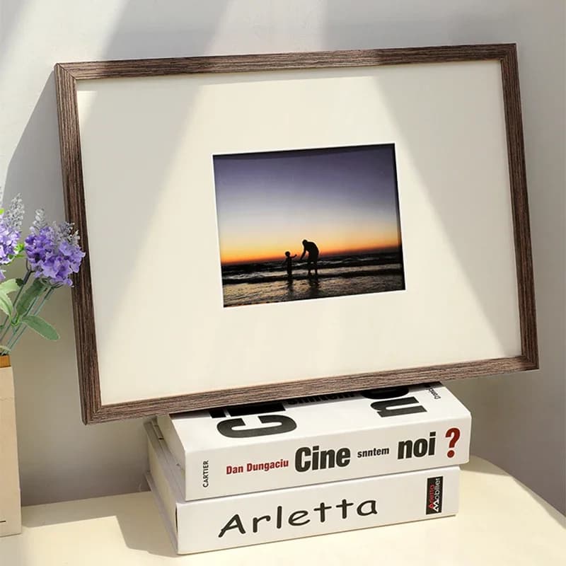 Quadro decorativo nórdico com paisagem de campo de trigo