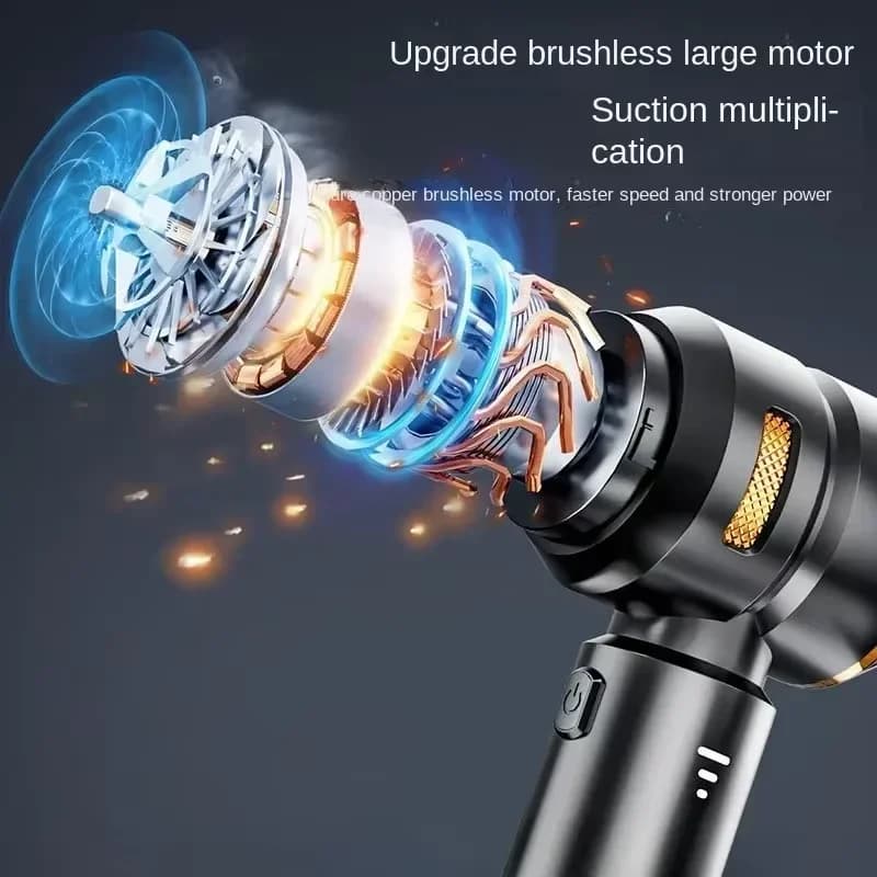 Motor brushless avançado do aspirador de pó portátil preto alta potência 39000Pa