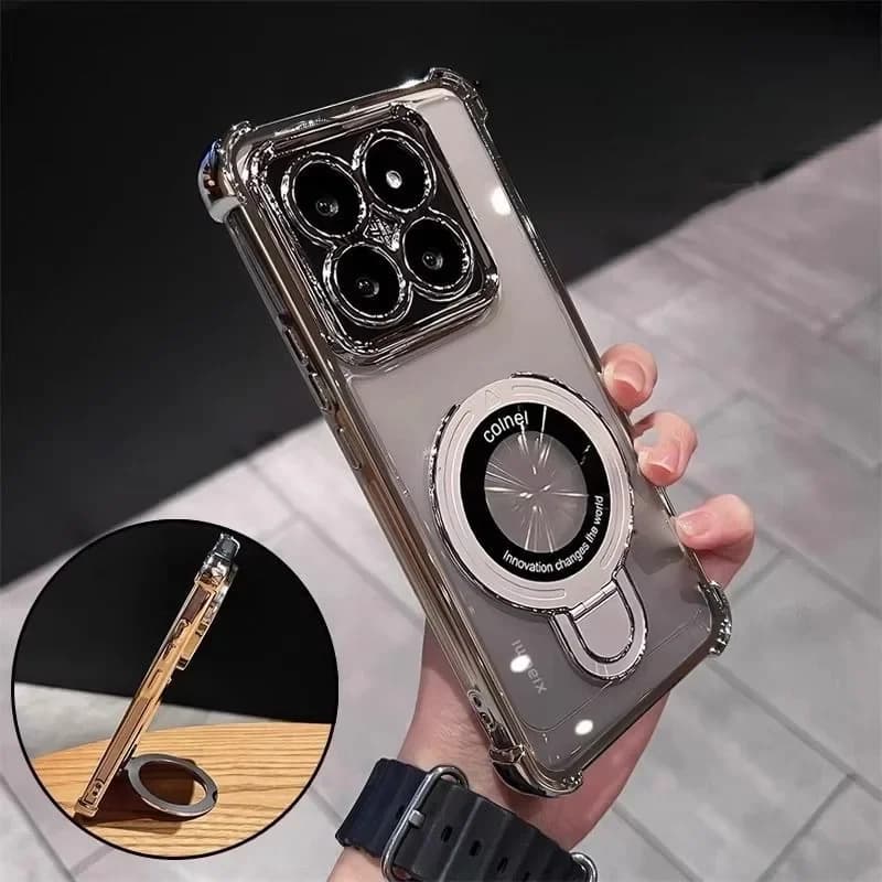 Capa de telefone com suporte magnético à prova de choque para Motorola Moto Edge 60 50 Fusion Pro NEO G14 G24 G34 G54 G84 G52 G10 G20 Suporte Capa