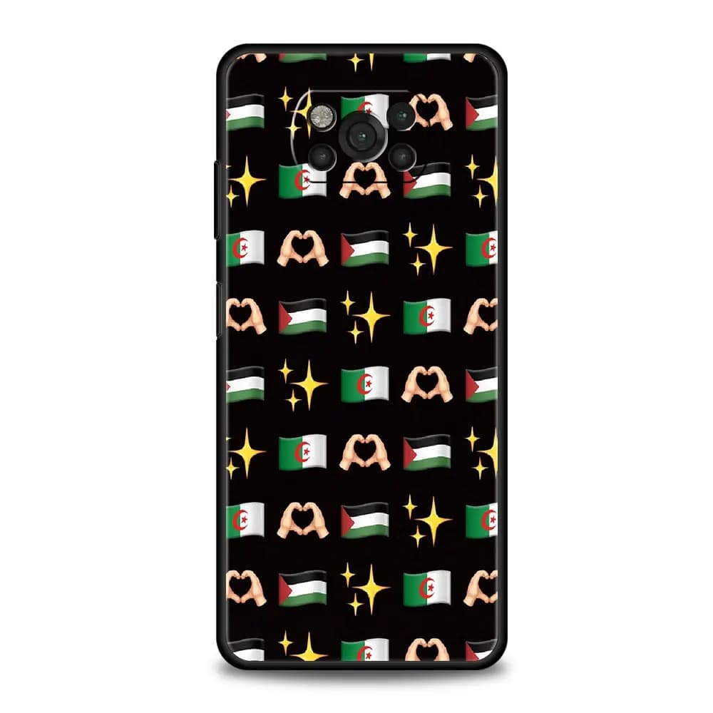 Capa de telefone com bandeira de Argélia para Xiaomi, Capa macia, Poco X6, X5 Pro, X4, X3, NFC, F5 Pro, F4, F3, GT, M5, M4 Pro, 5G, m3, C51, C50, C55