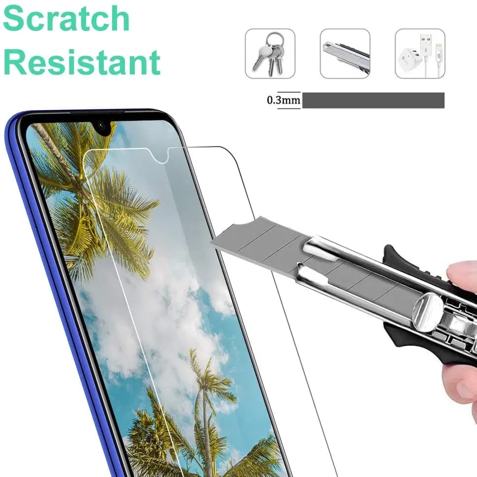 Protetor de tela vidro temperado 9D para Xiaomi Redmi Note 5 resistente a riscos com 0.3mm de espessura