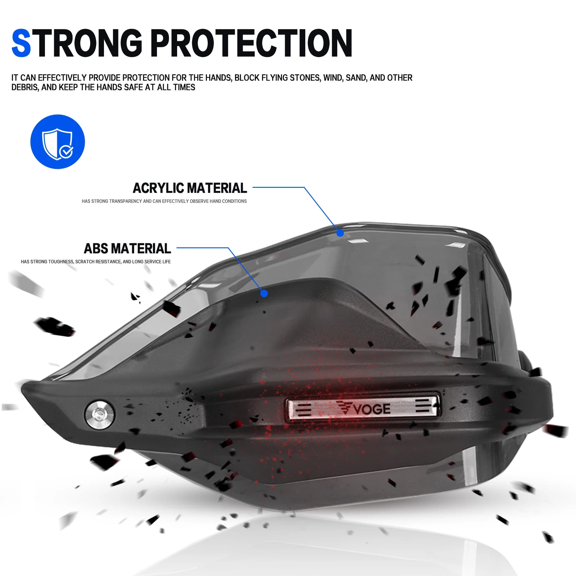 Para voge valico ds625x ds525x motocicleta ds625x ds525x handguards guiador guardas pára-brisa capa protetora protetores de alavanca
